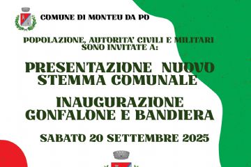 Presentazione ufficiale del nuovo stemma comunale e inaugurazione del gonfalone e della bandiera