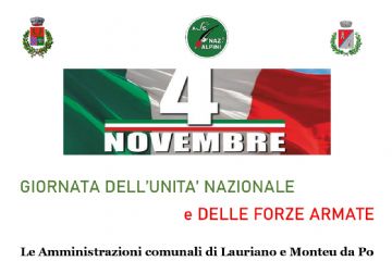 Celebrazioni del 4 novembre - Giornata dell&#39;Unit&#224; Nazionale e delle Forze Armate