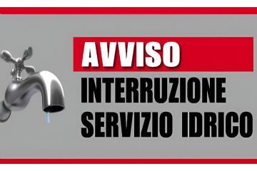 Avviso interruzione erogazione acqua