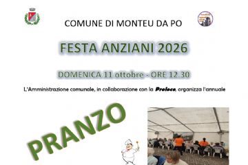 Festa Anziani 2026 - Pranzo domenica 11 ottobre